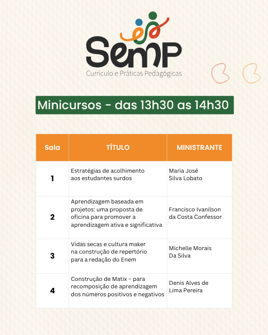 Programação dia 11/11
