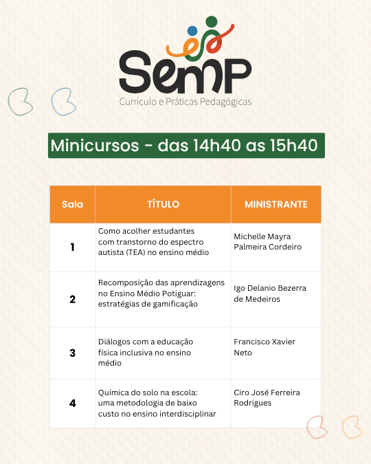 Programação dia 11/11