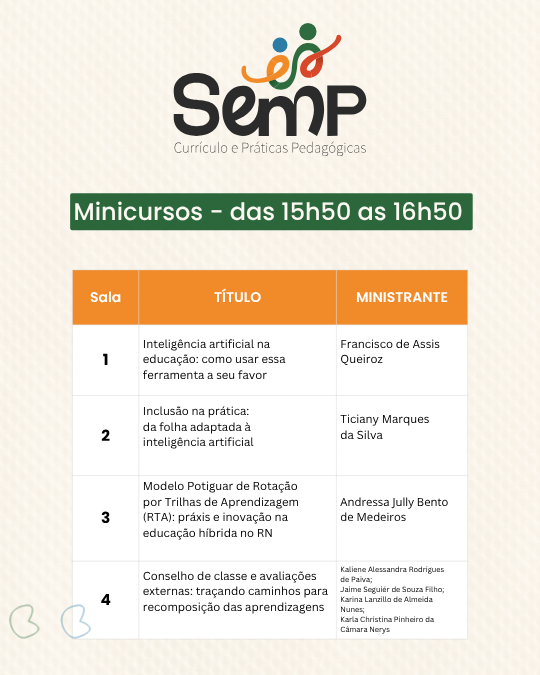 Programação dia 11/11
